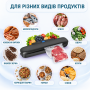 Вакууматор для упаковки їжі Wi-simple FK-7912 з пакетами. Чорний