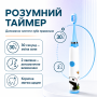 Зубна щітка електрична звукова, акумуляторна. 6 насадок у комплекті. Зайка