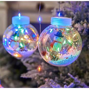 Гірлянда кульки світлодіодна 3 м Wi-garland snowman. Різнокольорова
