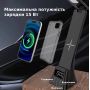 Настільна LED лампа з бездротовою зарядкою, годинником та будильником Wi-light 2088. Чорна