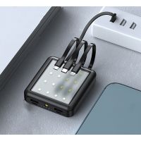 Внешний аккумулятор powerbank Wi-charge DX13 с комплектом кабелей. 10000 мАч