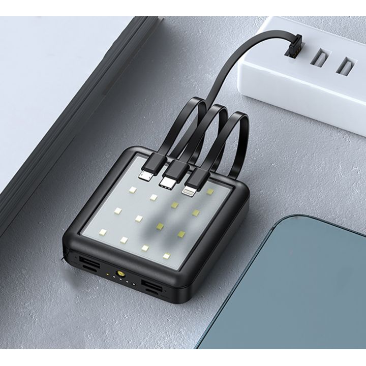 Powerbank для Android та IOS на 10000 мАгод DX13 із зарядними кабелями