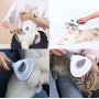 Масажна щітка для котів і собак, що самоочищається, гребінець Cleanpets. Сіра