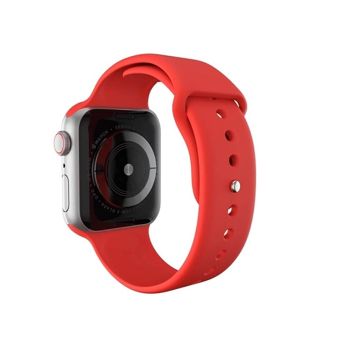Ремінець для смарт годинника 22 мм силіконовий Apple Watch. Червоний