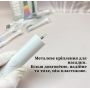 Зубна щітка електрична звукова, акумуляторна. 5 насадок у комплекті. Біла