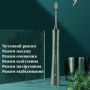 Зубна щітка електрична звукова, акумуляторна. 5 насадок у комплекті. Хакі